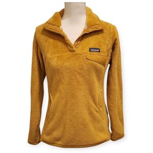 Patagonia Medium Re-Tool Snap-T Fleece Pullover Nectar Prairie Gold Women's GUC